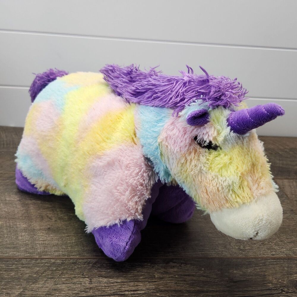 2013 Pillow Pets Glow Pets Unicorn 14" Purple Mane Tested